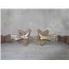 Image 7 : Star Marked Hand Forged  Steel Silver Overlaid Card Suit Lady Legs Spurs- .75" Bands- 2.5" Shanks- 1