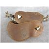 Image 9 : Star Marked Hand Forged  Steel Silver Overlaid Card Suit Lady Legs Spurs- .75" Bands- 2.5" Shanks- 1