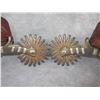 Image 6 : Marked GS Garcia (Weak Mark) Silver Inlaid Spurs- .75" Bands- 2.75" Shanks- 2.75" 20 Point Rowels- C