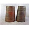 Image 2 : Heiser Denver Marked Stamped Cowboy Cuffs- Unmarked Tooled Cowboy Cuffs