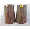 Image 3 : Heiser Denver Marked Stamped Cowboy Cuffs- Unmarked Tooled Cowboy Cuffs