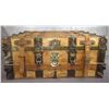 Image 2 : Restored Flat Top Slatted Trunk With Tray- 12.5"H X 28" X 20"