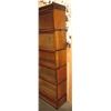 Image 2 : 5 Stacker Oak Lawyer Bookcase- Very Good Condition- 73" X 34" X 11"