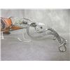 Image 8 : Marked Marsh Bros Engraved Stainless Bit- Fresno Cheek- Mona Lisa Mouth- Slobber Bar- Rein Chain Swi