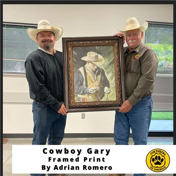 "Cowboy Gary" Framed Print By Adrian Romero