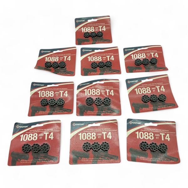 Crosman Air Pistol Clips for the Crosman 1088 and T4, 3 Pack X 10 Qty