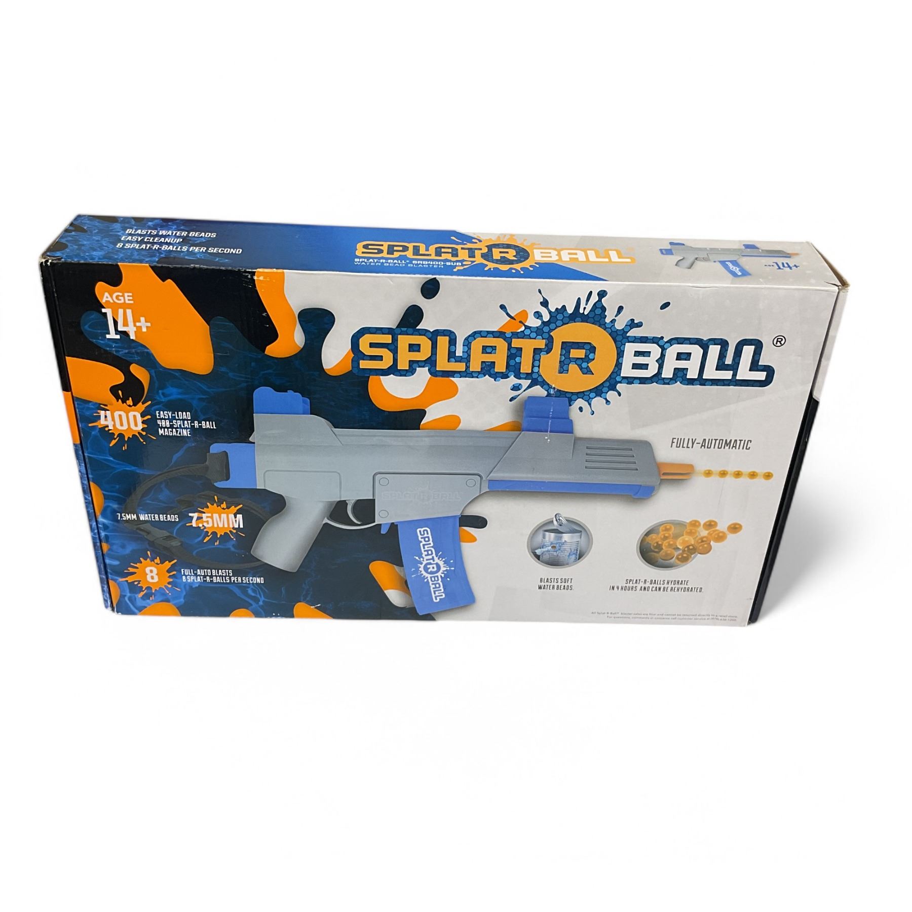 Splat-R-Ball Water Bead Blaster Model: SRB400-SUB, Shoots 7.5mm Water Beads