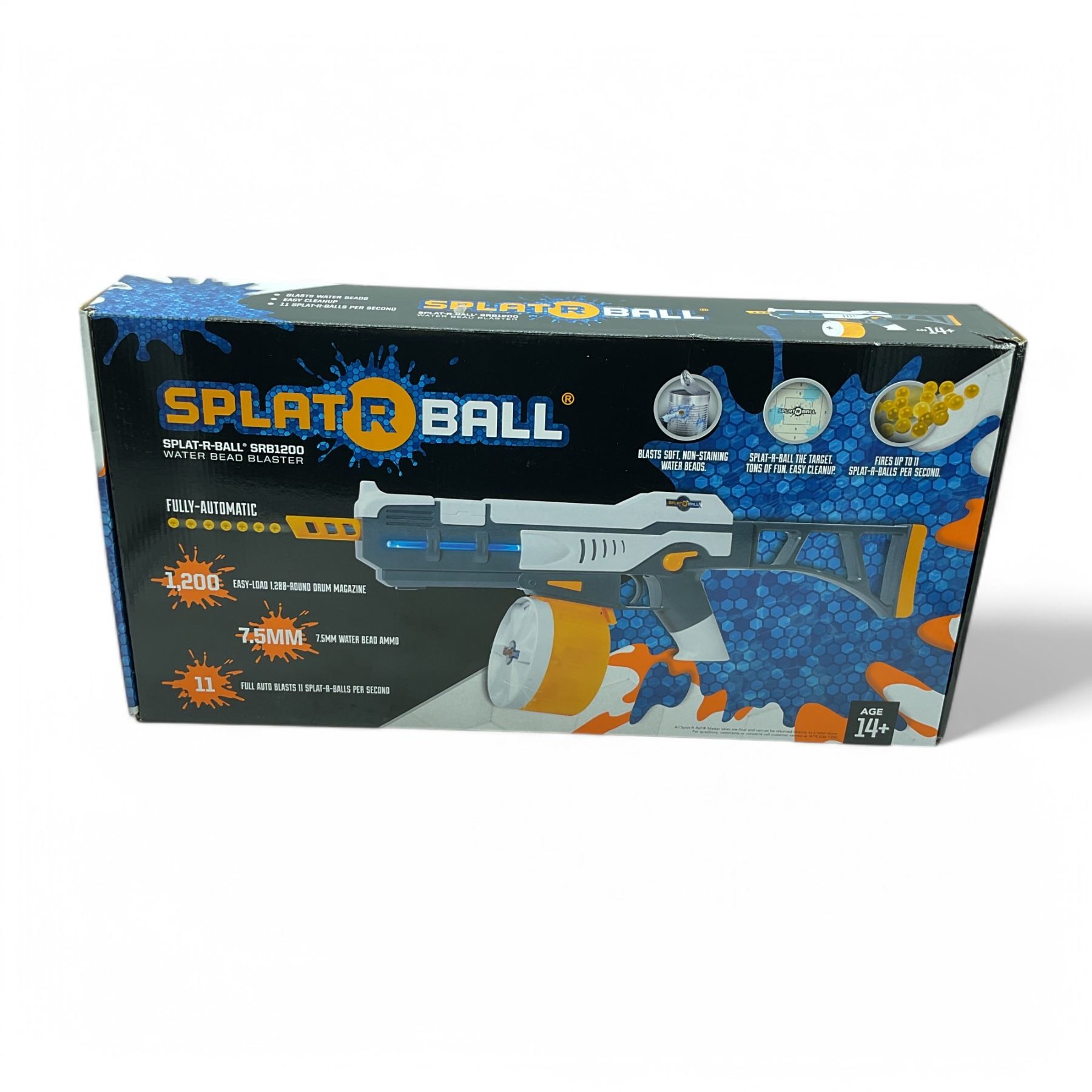 Splat-R-Ball Water Bead Blaster Model: SRB1200, Shoots 7.5mm Water Beads