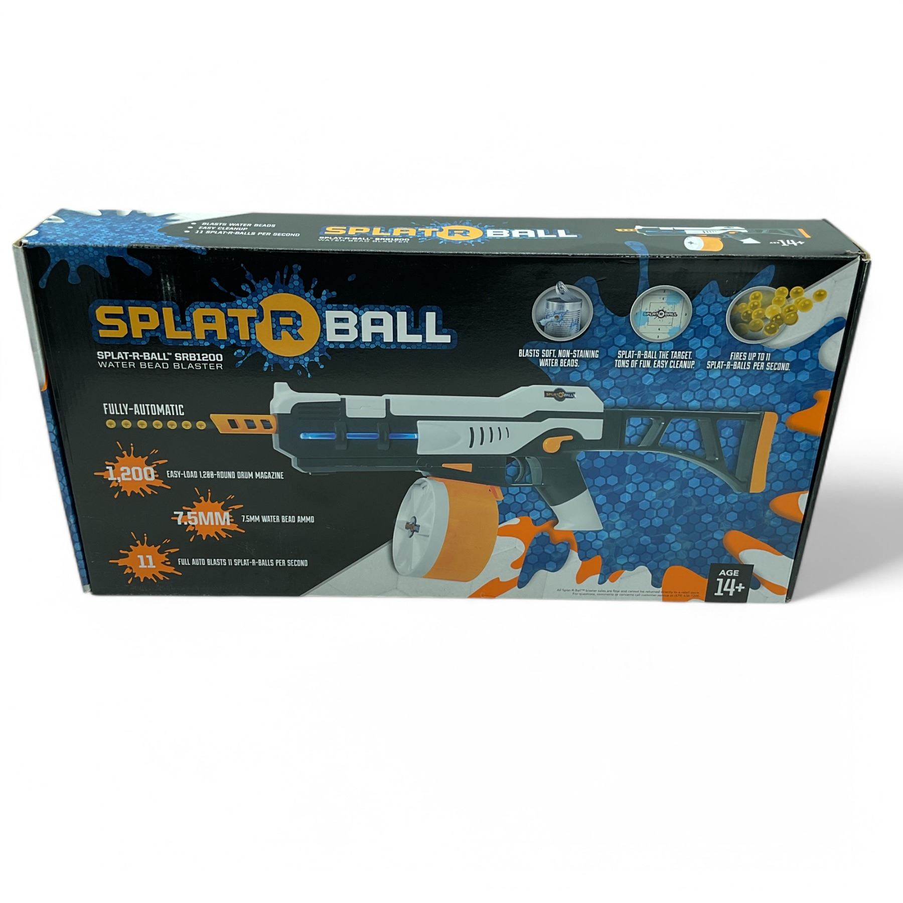 Splat-R-Ball Water Bead Blaster Model: SRB1200, Shoots 7.5mm Water Beads