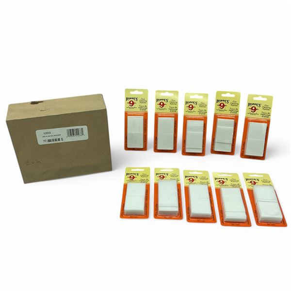 Hoppe's .270 to .35 Caliber Gun Cleaning Patches, 50 Pack X 10 Qty