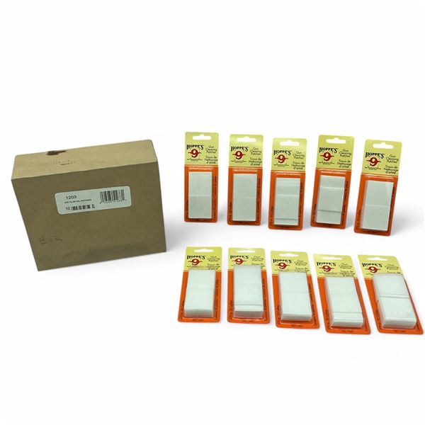 Hoppe's .270 to .35 Caliber Gun Cleaning Patches, 50 Pack X 10 Qty