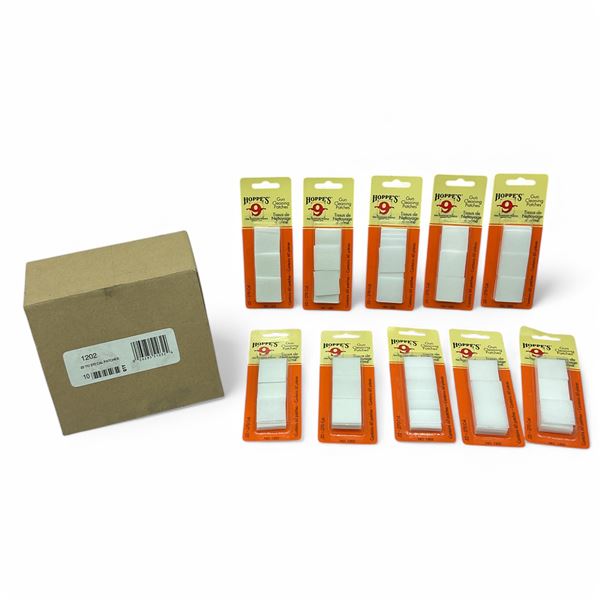 Hoppe's .22 to .270 Caliber Gun Cleaning Patches, 60 Pack X 10 Qty