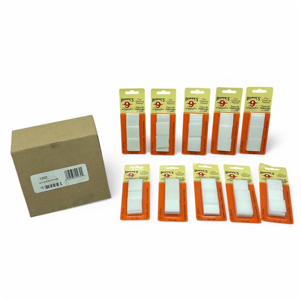 Hoppe's .22 to .270 Caliber Gun Cleaning Patches, 60 Pack X 10 Qty
