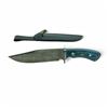 Image 1 : Hand Forged Damascus 7.5" Fixed Blade Knife with Leather Sheath, New