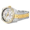 Image 6 : Rolex 36MM Factory Cream Arabic Dial Diamond Bezel Datejust With Hidden Clasp Ju