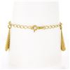 Image 2 : NEW Milor Italian 14K Yellow Gold Open Curb Link Bracelet w/ Puffed Dangle Charm