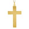 Image 6 : Vintage 18k Yellow Gold Large Hand Engraved Matte Cross Pendant w/ 18.5" Chain