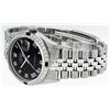 Image 7 : Rolex Mens Stainless Steel Black Roman Diamond & Sapphire Datejust Wristwatch 36