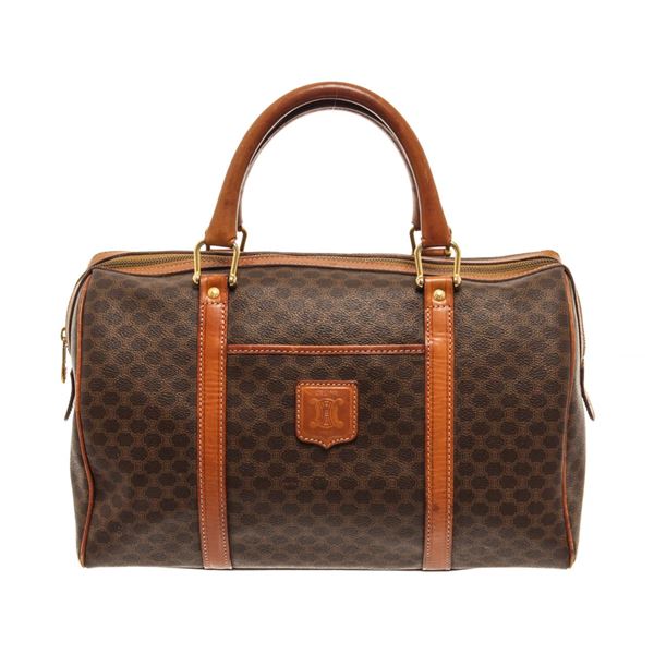 Celine Brown Macadam Boston Bag