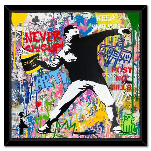 Banksy Thrower by Mr Brainwash Original
