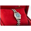 Image 4 : Rolex Ladies Stainless Steel Blue Vignette Diamond Datejust 26mm with Box
