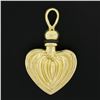 Image 3 : LAGOS 18K Yellow Gold Fluted Puffed Heart Perfume Flask Bottle Charm Pendant
