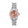 Image 2 : Rolex Ladies Stainless Steel Salmon Diamond Date Wristwatch 26MM