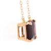 Image 4 : NEW 14k Rose Gold 1.97 ctw Rectangular Step Cut Garnet Solitaire Pendant Necklac