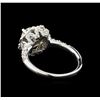 Image 3 : 14KT White Gold 0.95 ctw Diamond Ring