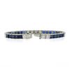 Image 4 : Vintage Waslikoff & Son Platinum GIA Sapphire & Diamond 7" Line Tennis Bracelet