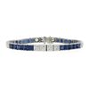 Image 5 : Vintage Waslikoff & Son Platinum GIA Sapphire & Diamond 7" Line Tennis Bracelet