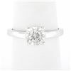 Image 1 : Classic 14K White Gold 0.35 ctw Illusion Set Diamond Solitaire Engagement Ring