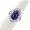 Image 1 : 7.80 ctw Tanzanite and 2.77 ctw Diamond 14K White Gold Ring