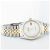 Image 4 : Rolex Mens Two Tone Yellow Gold And Stainless Steel White Roman Datejust Wristwa