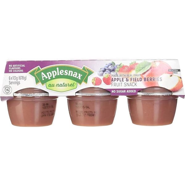 NEW 6 X 113G APPLESNAX APPLE & FIELD BERRIES