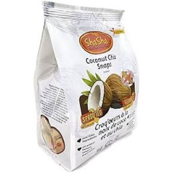NEW 300G SHASHA COCONUT CHIA SNAPS