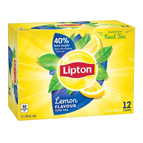 NEW 12 X 340ML LIPTON LEMON ICED TEA