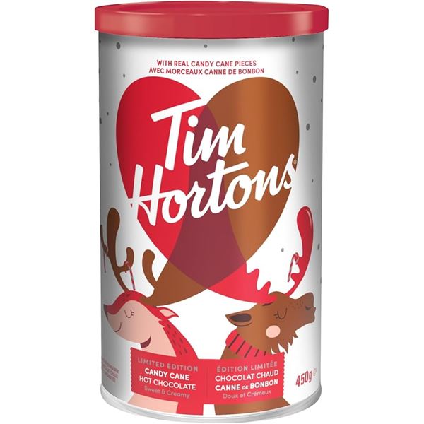 NEW 450G TIM HORTONS CANDY CANE HOT CHOCOLATE