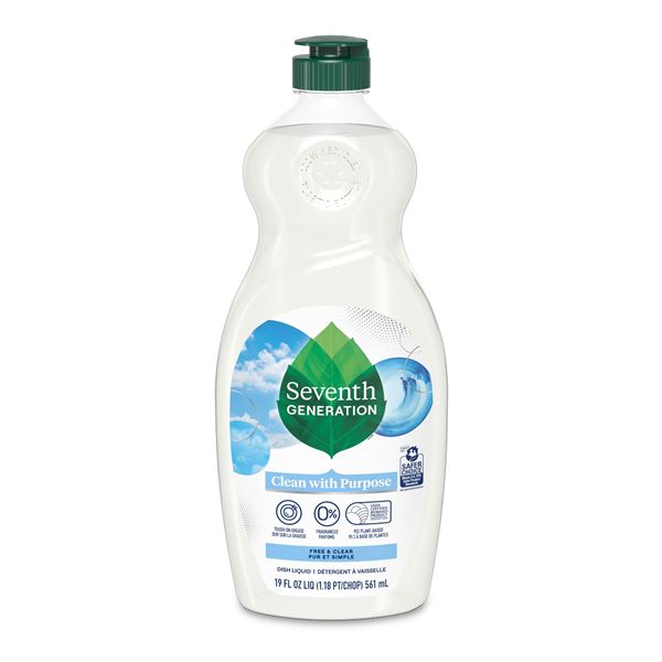 NEW FLAT 3 X 561ML SEVENTH GENERATION DISH LIQUID