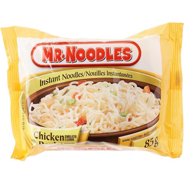 NEW CASE OF 24 MR. NOODLES CHICKEN FLAVOR INSTANT