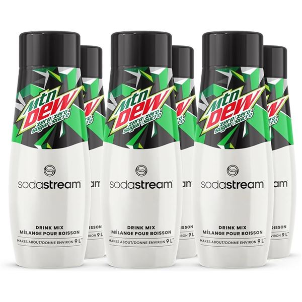 NEW 6 X 440ML MOUNTAIN DEW SODA STREAM