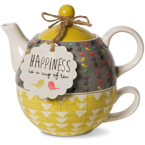 BRAND NEW BLOOM TIME FOR TEA 15OZ TEAPOT & 8OZ CUP