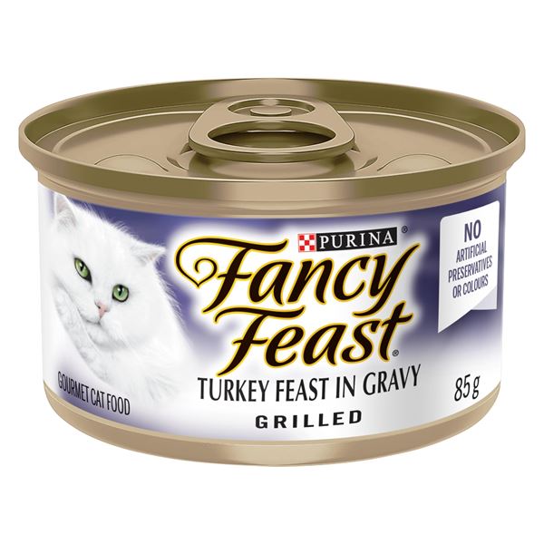 NEW 24 X 85G FANCY FEAST GRILLED TURKEY