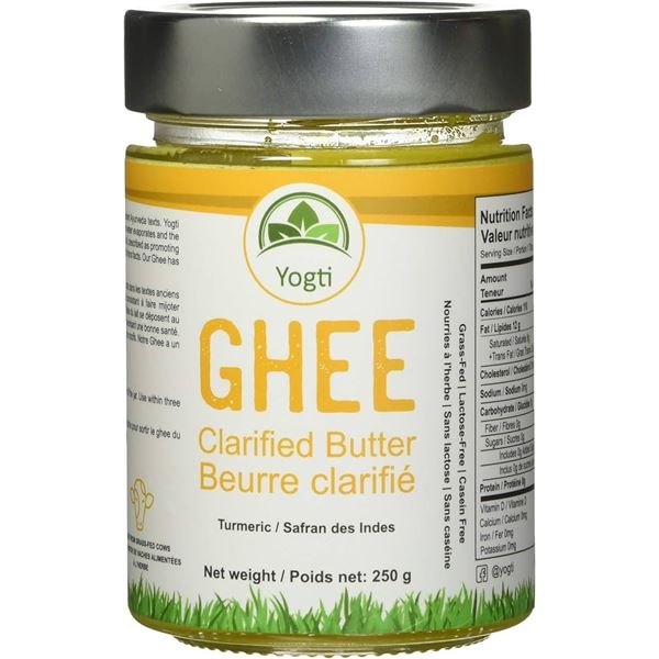 NEW 250G YOGTI GHEE CLARIFIED BUTTER - TURMERIC