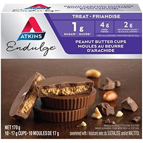 NEW REPACKED 170G ATKINS PEANUT BUTTER CUPS