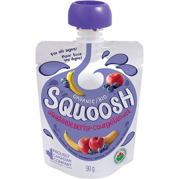 NEW 4 X 90G ORGANIC SQUOOSH SQUABBLEBERRY
