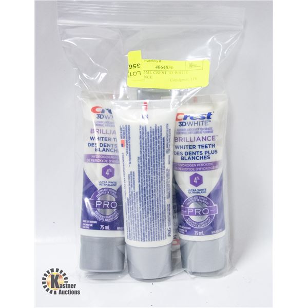 4 NEW 75ML CREST 3D WHITE BRILLIANCE