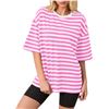 Image 1 : NEW THE DROP MEDIUM PINK AND WHITE STRIPPED SHIRT