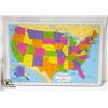 Image 1 : NEW SET OF 9 UNITED STATES TABLE MATS - LAMINATED