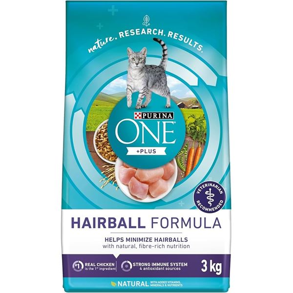 NEW 3KG PURINA ONE PLUS HAIRBALL FORMULA